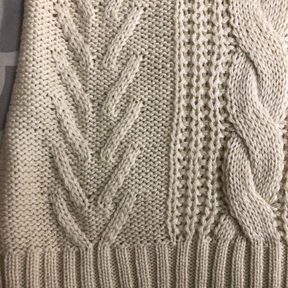 Off white cream Turkish wool Women’s sweater stretch crew neck Red Roza Brand - Picture 13 of 13